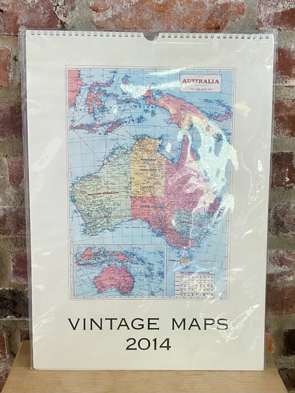 Vintage Maps Calendar 2014, Perfect for framing, art projects, New.